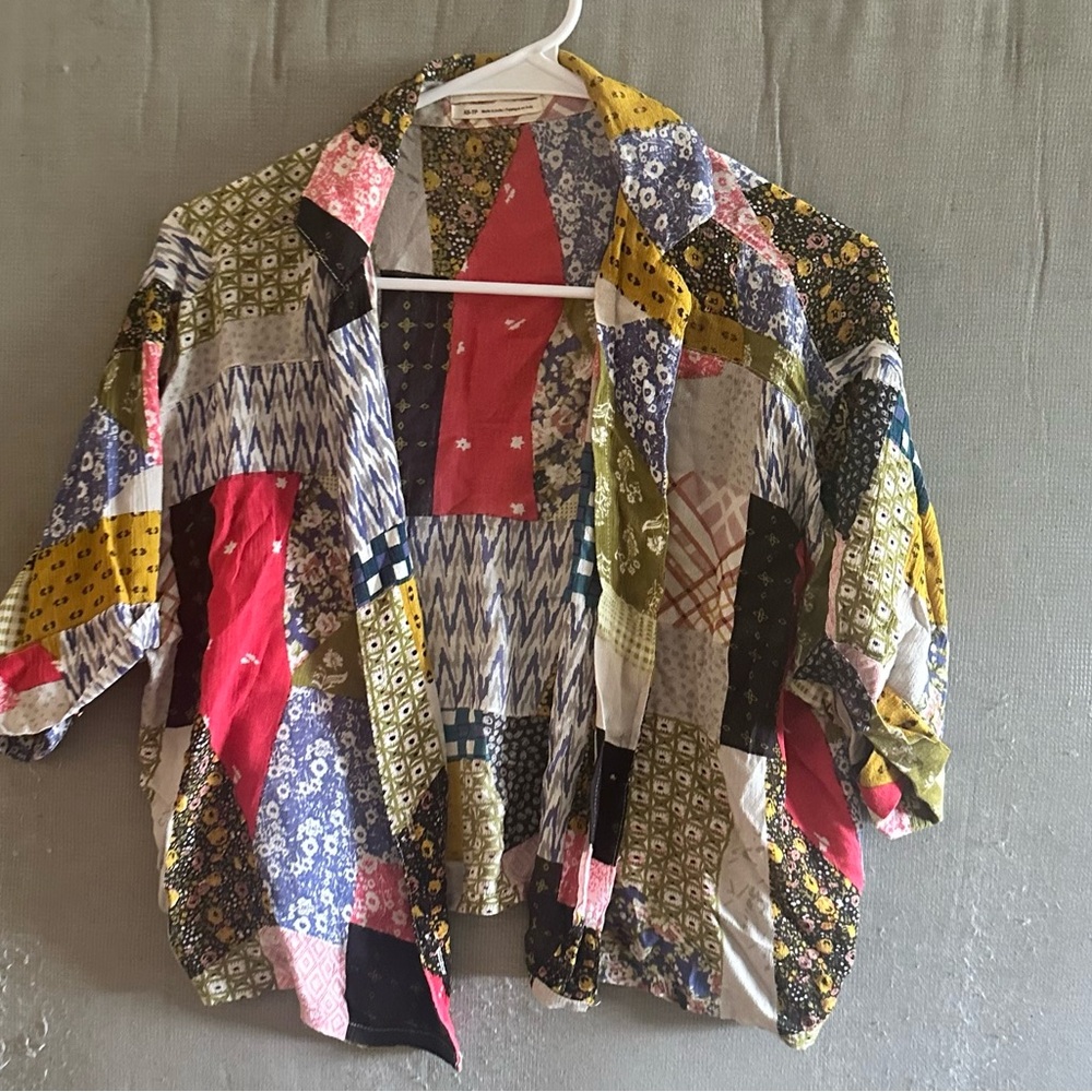 Urban Outfitters Red and Pink Crop Top